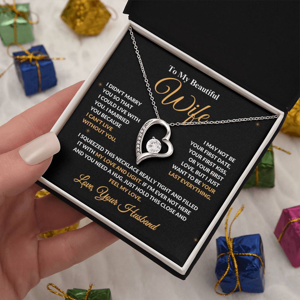 To My Beautiful Wife - Forever Love Necklace