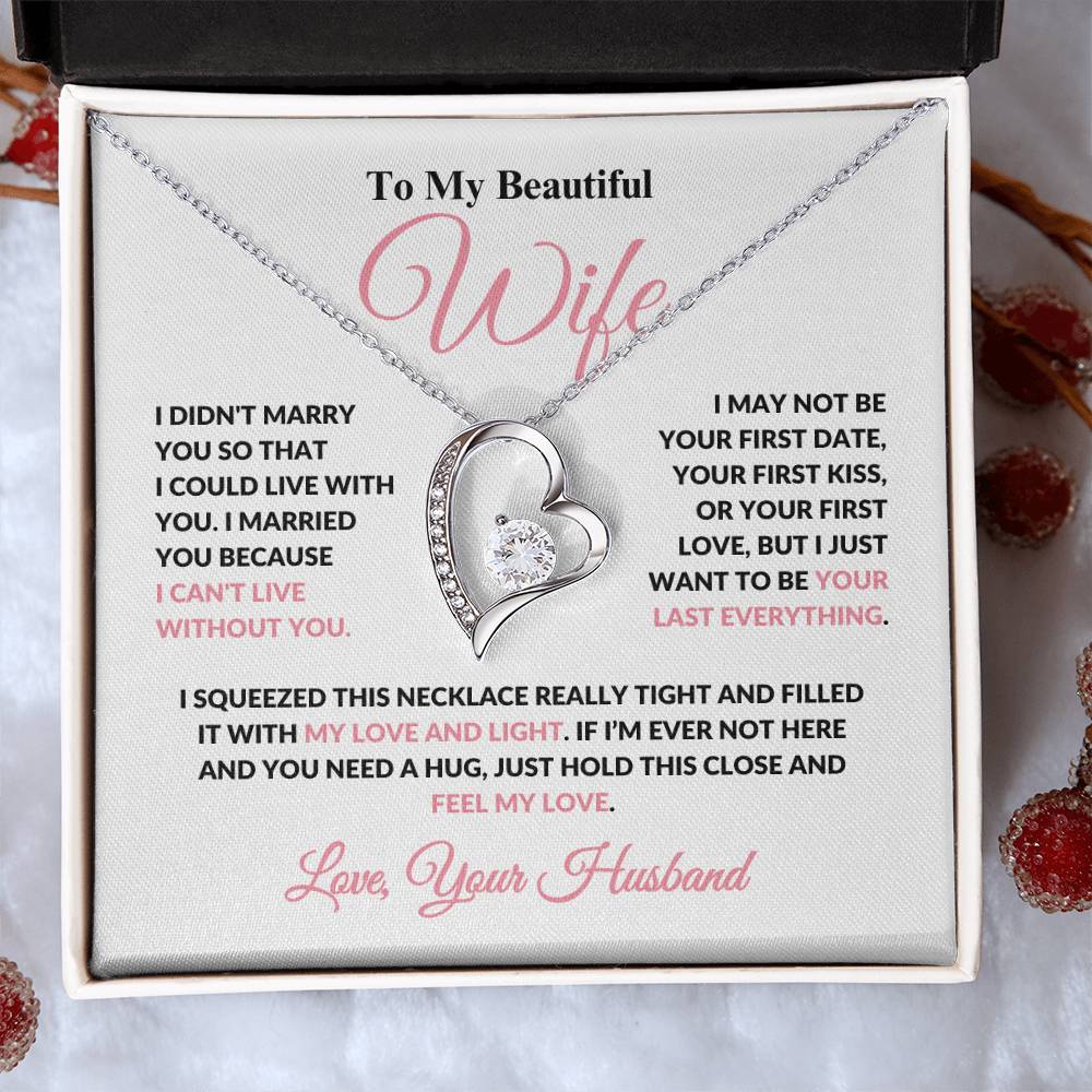 To My Beautiful Wife - Forever Love Necklace
