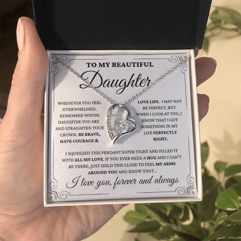 Daughter Gift "Perfectly Right" Forever Love Necklace
