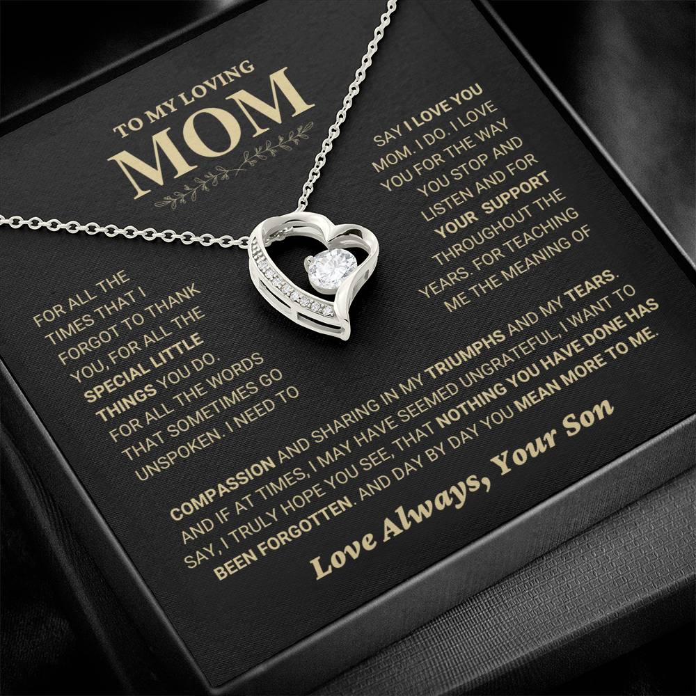 Mom gift from Son - Compassion - Forever Love Necklace EC3
