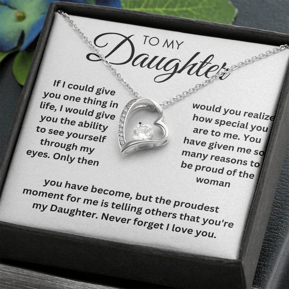 Daughter - Never Forget I Love You - Forever Love Necklace