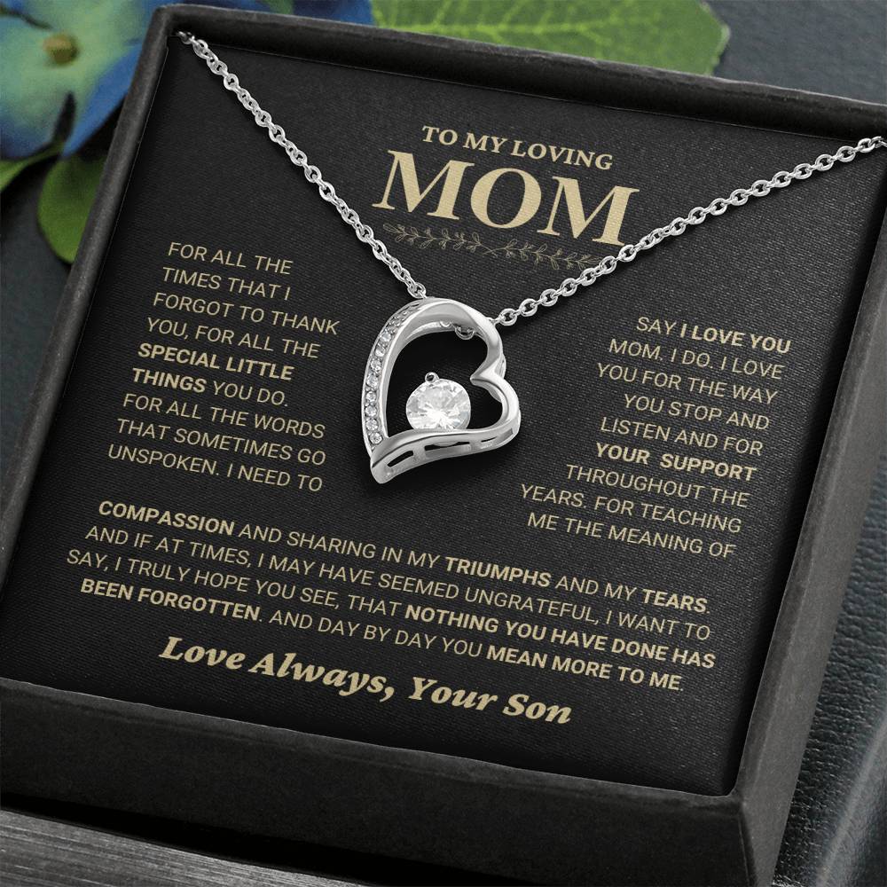 Mom gift from Son - Compassion - Forever Love Necklace EC3