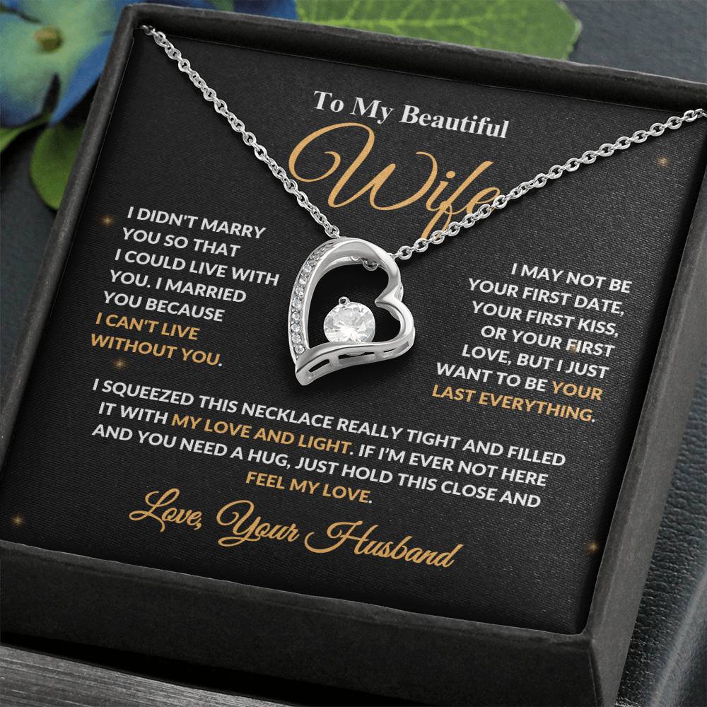 To My Beautiful Wife - Forever Love Necklace