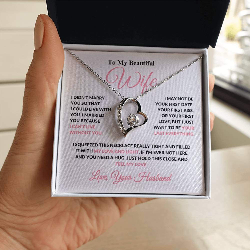 To My Beautiful Wife - Forever Love Necklace