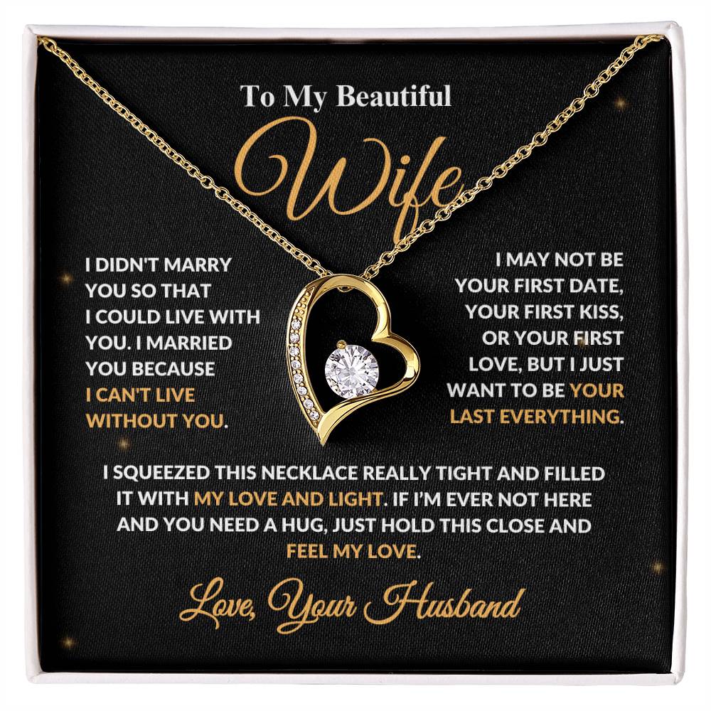 To My Beautiful Wife - Forever Love Necklace