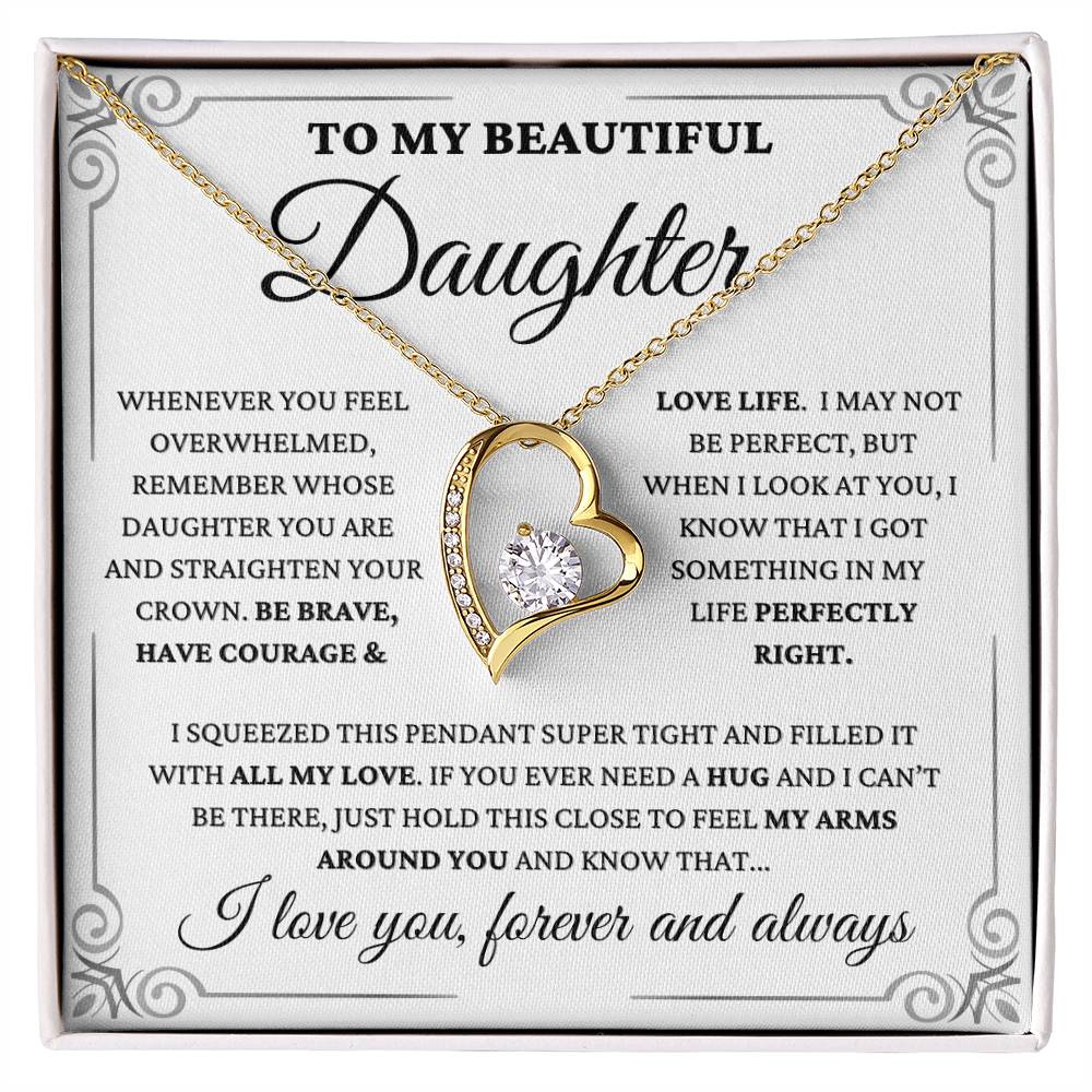 Daughter Gift "Perfectly Right" Forever Love Necklace