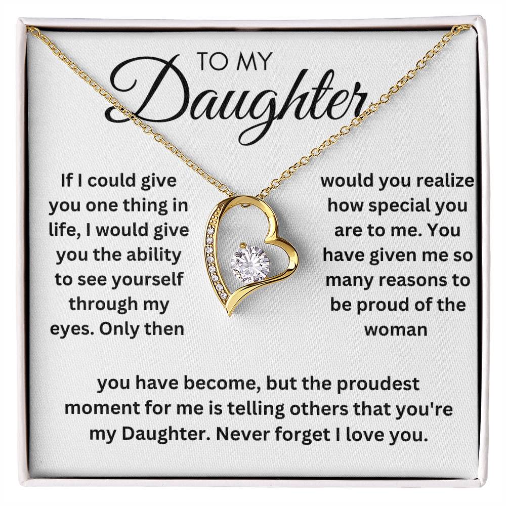 Daughter - Never Forget I Love You - Forever Love Necklace