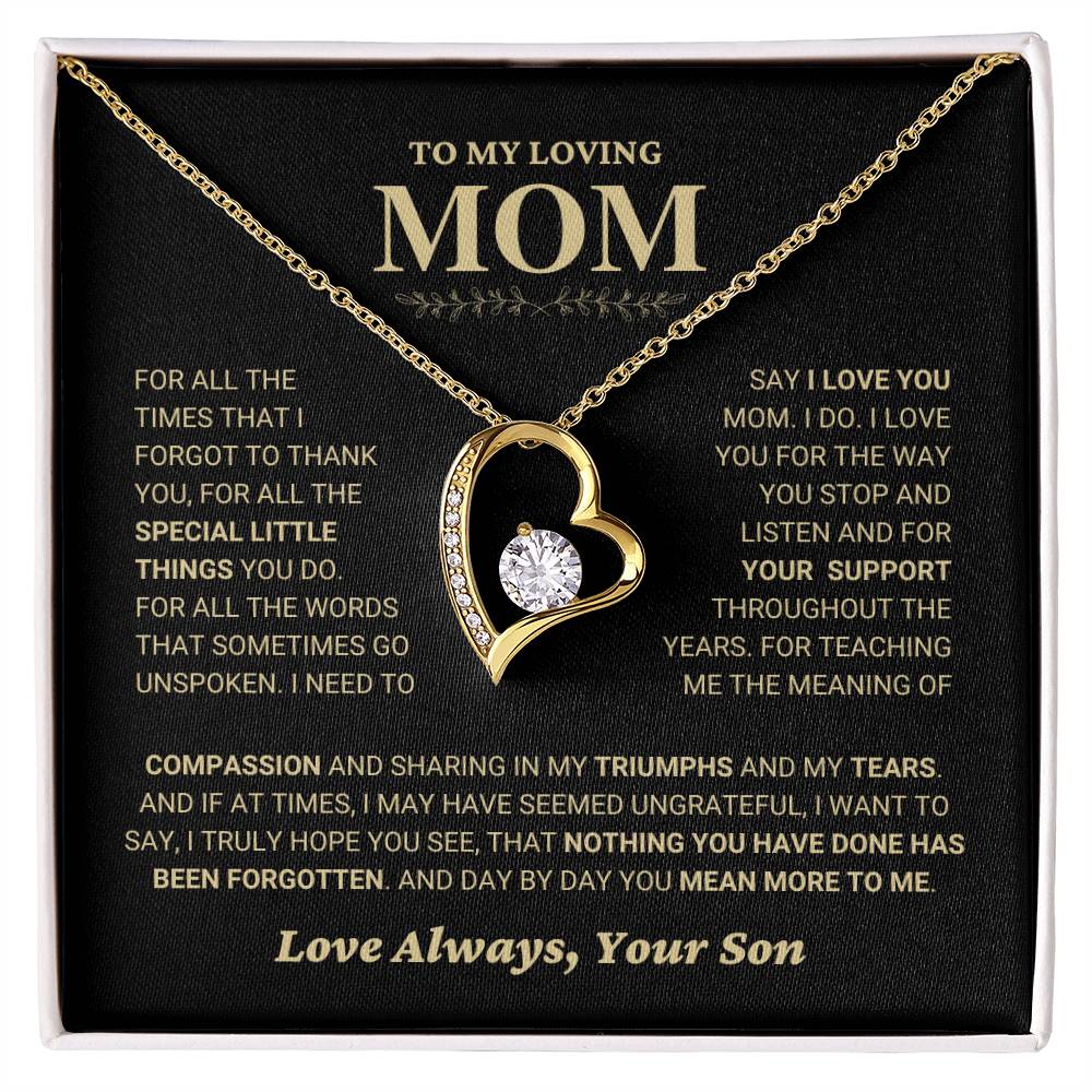 Mom gift from Son - Compassion - Forever Love Necklace EC3