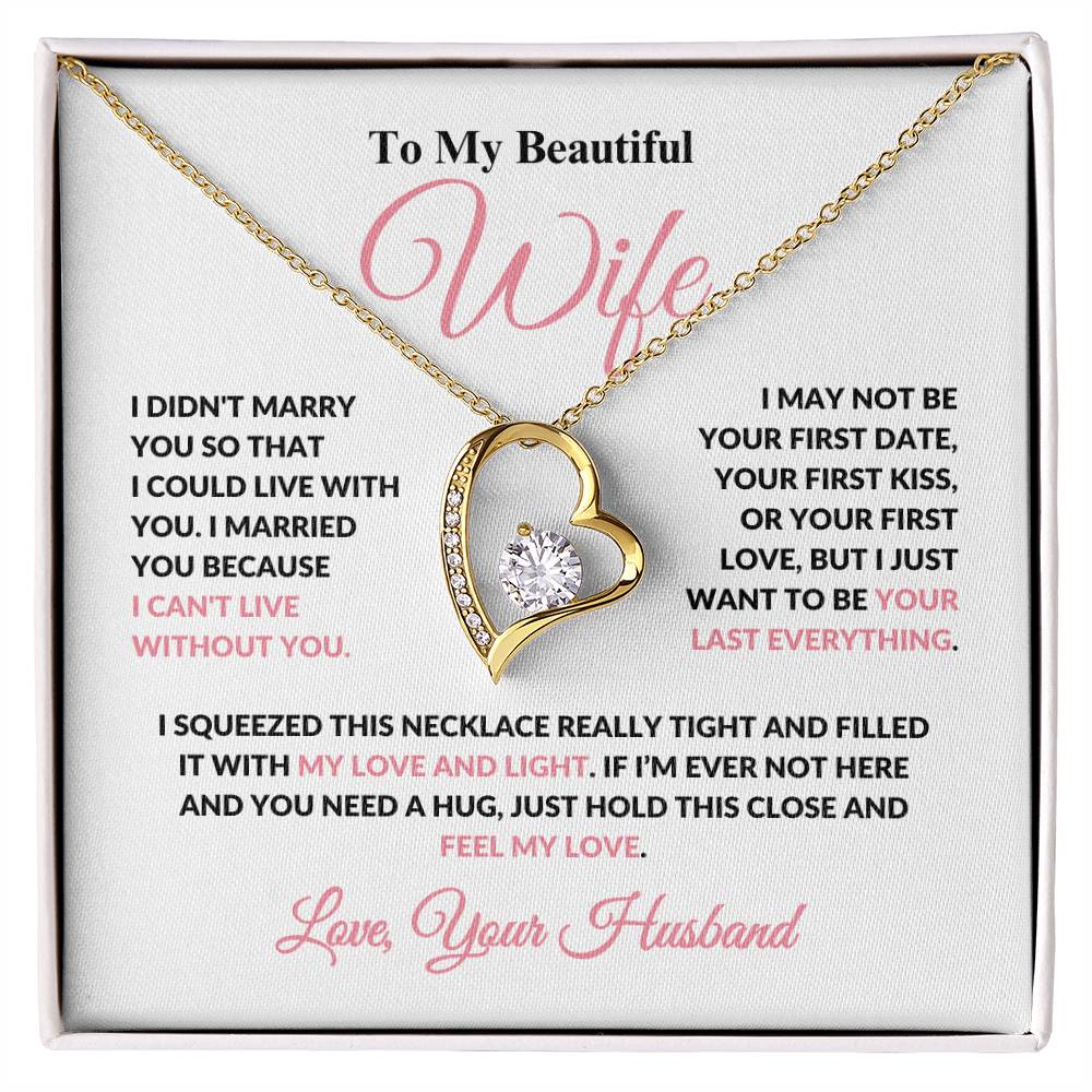 To My Beautiful Wife - Forever Love Necklace