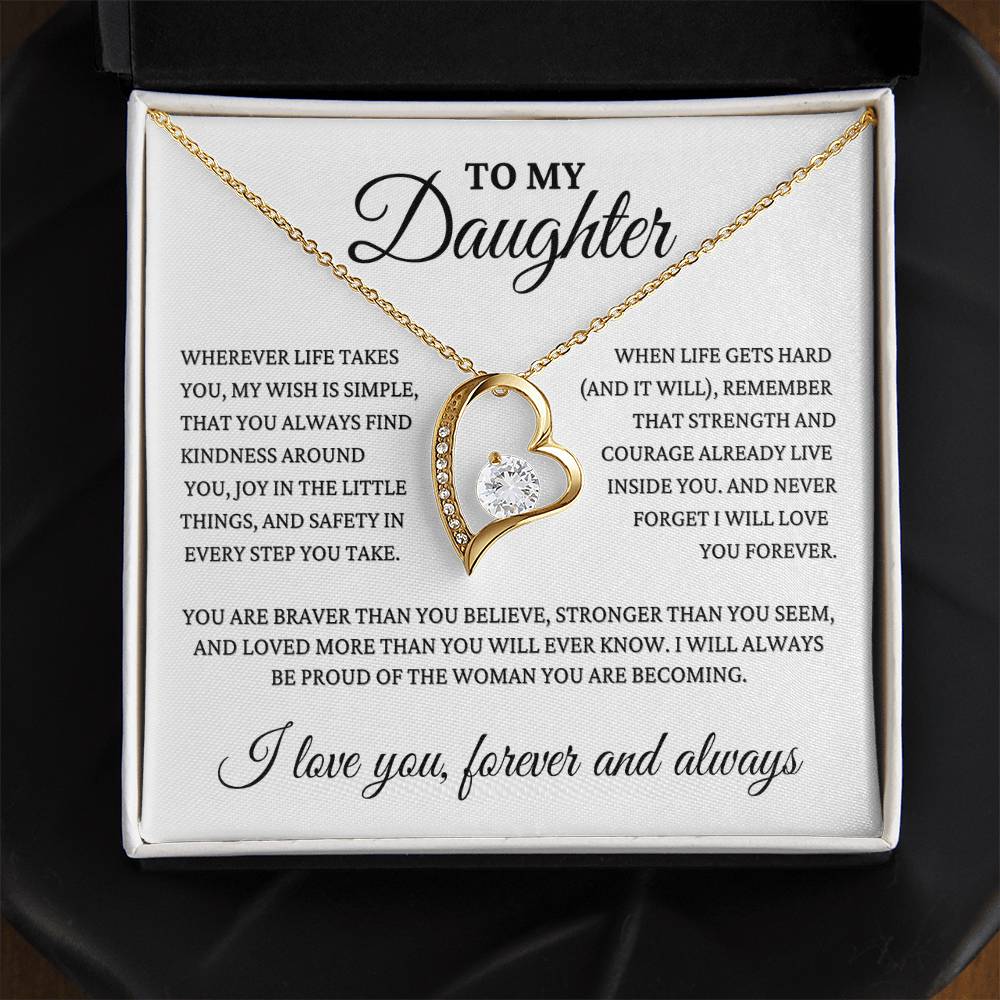 To My Daughter - Heart Necklace