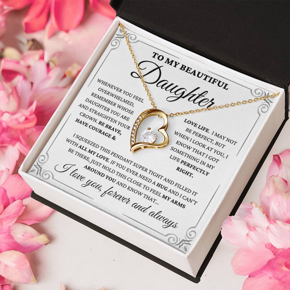 Daughter Gift "Perfectly Right" Forever Love Necklace