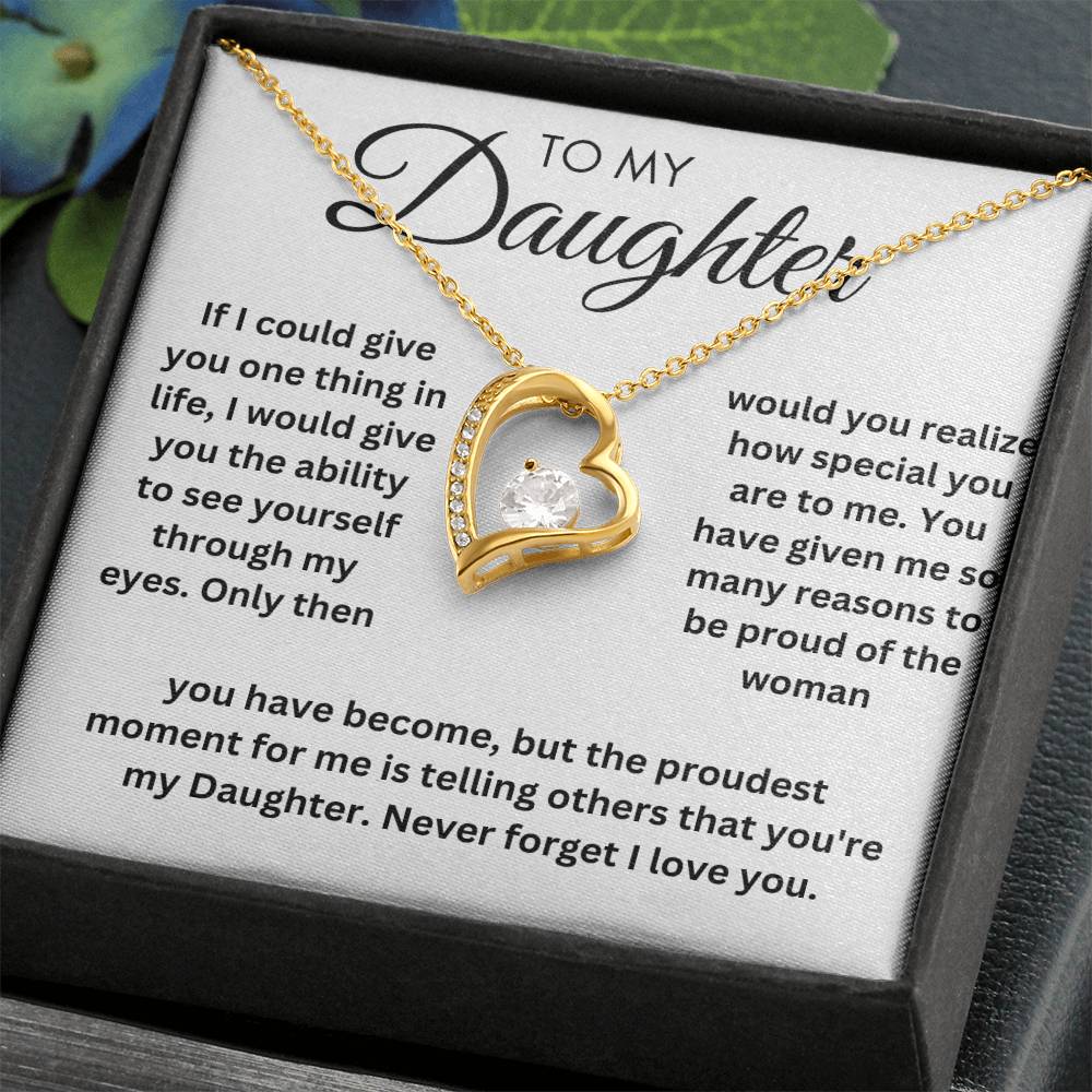 Daughter - Never Forget I Love You - Forever Love Necklace