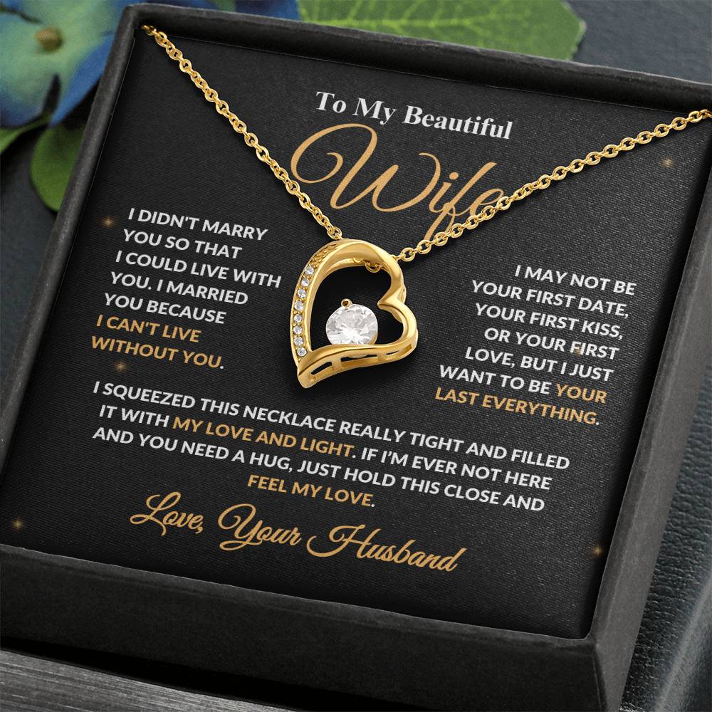 To My Beautiful Wife - Forever Love Necklace