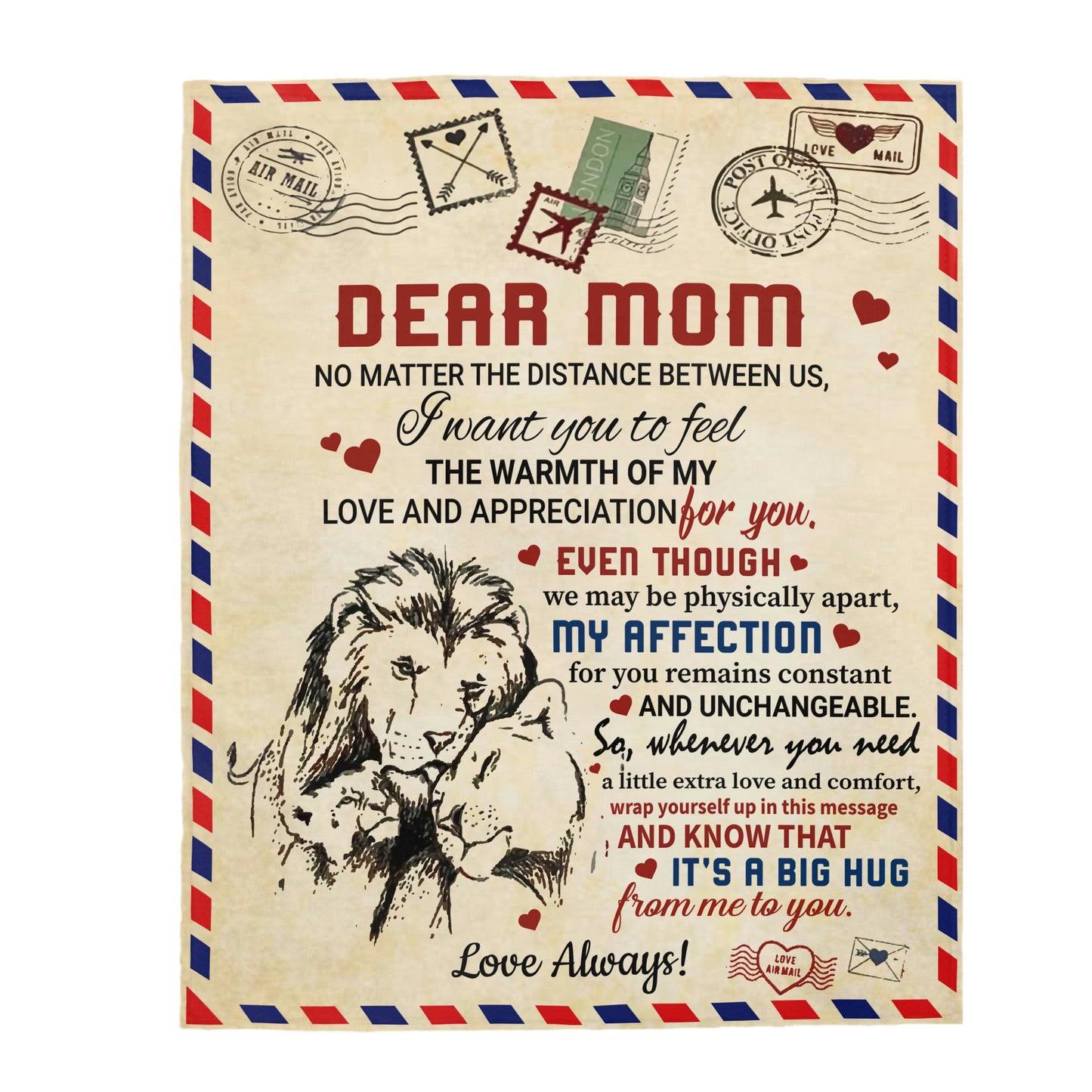 Mom - Giant Post Card Blanket - EC2