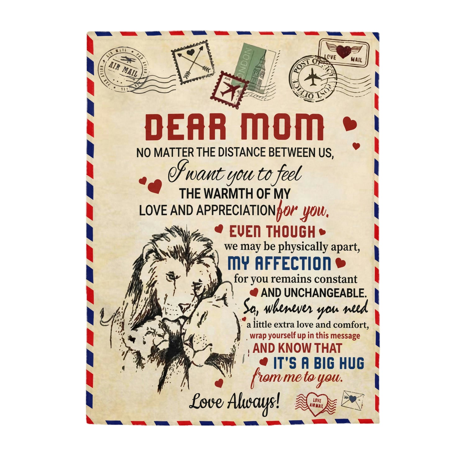 Mom - Giant Post Card Blanket - EC2