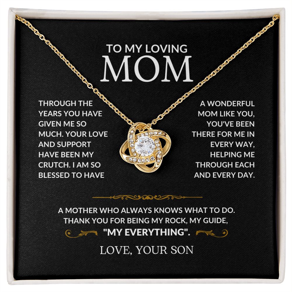 Mom - My Everything - Love Knot Necklace From Son