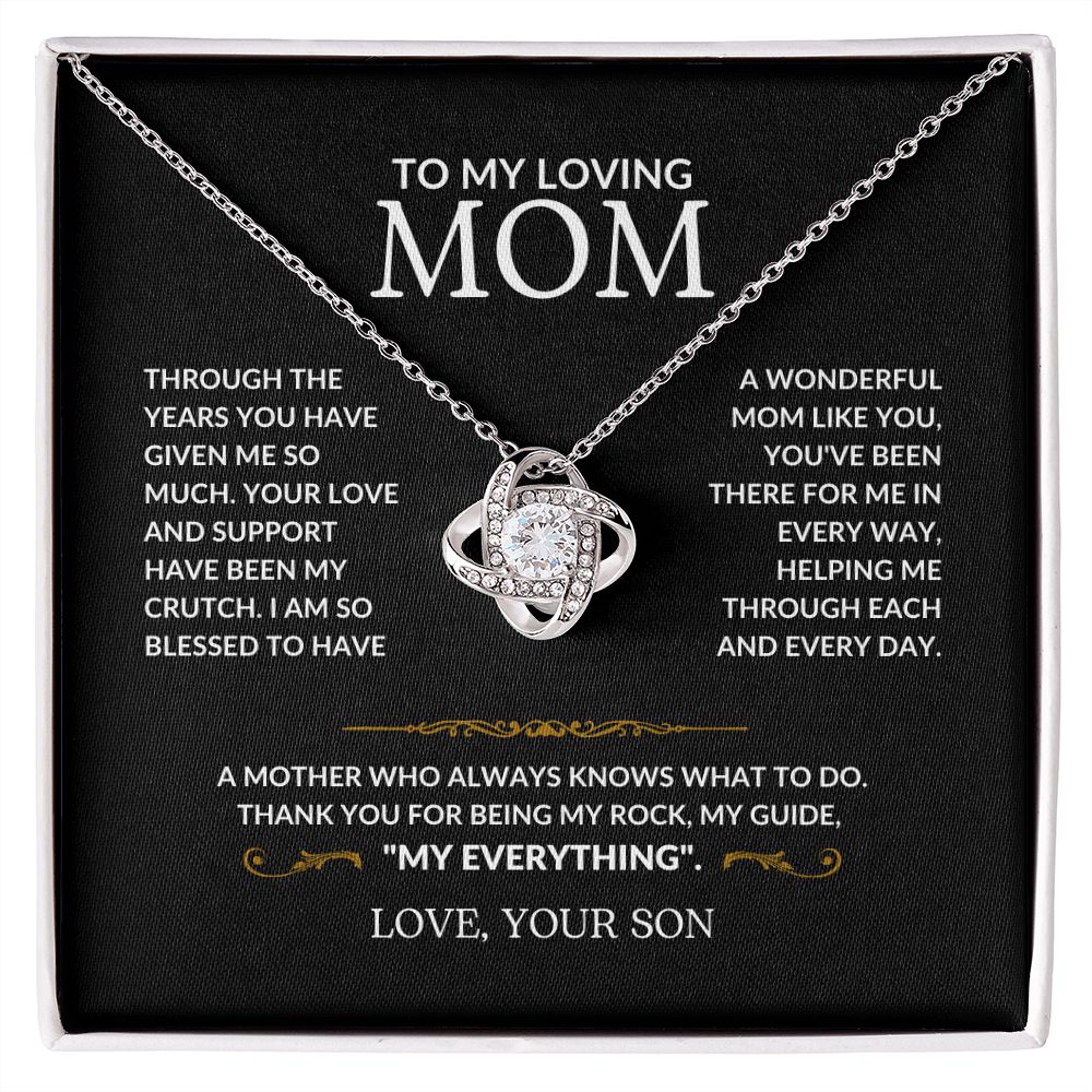 Mom - My Everything - Love Knot Necklace From Son