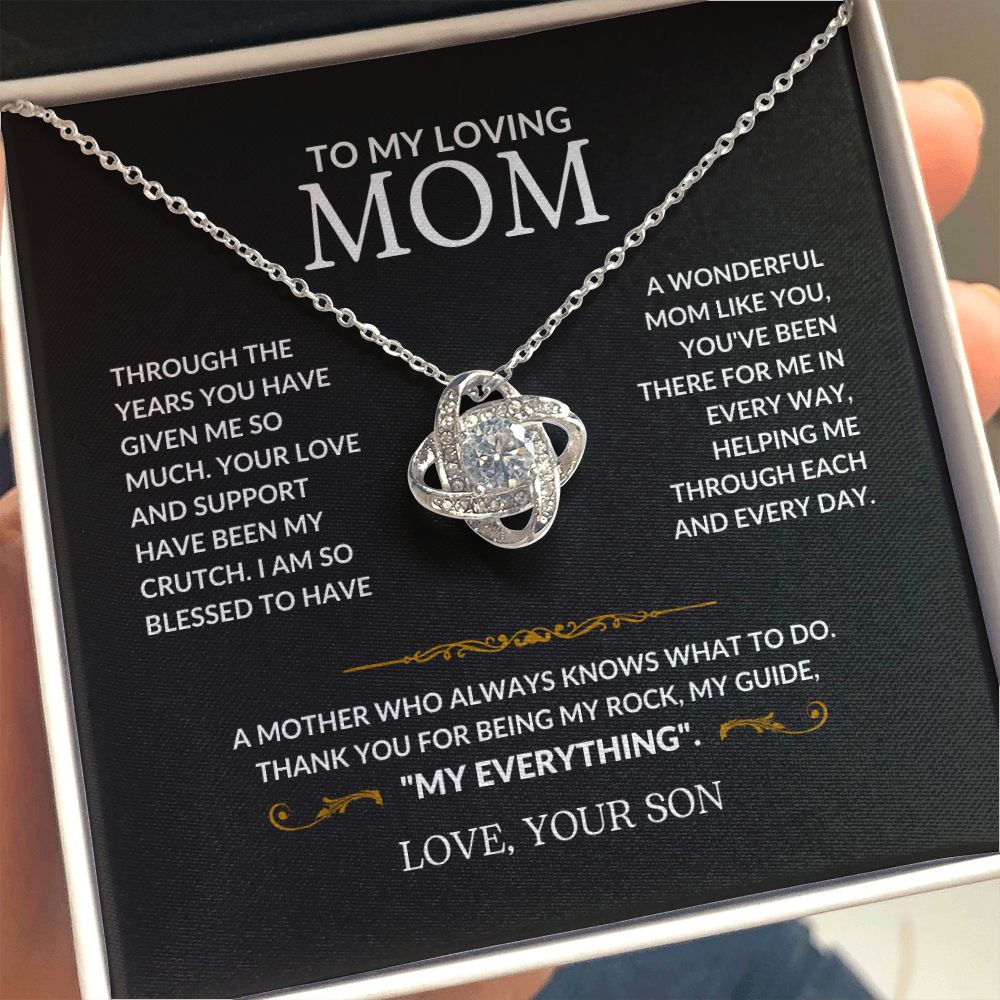 Mom - My Everything - Love Knot Necklace From Son