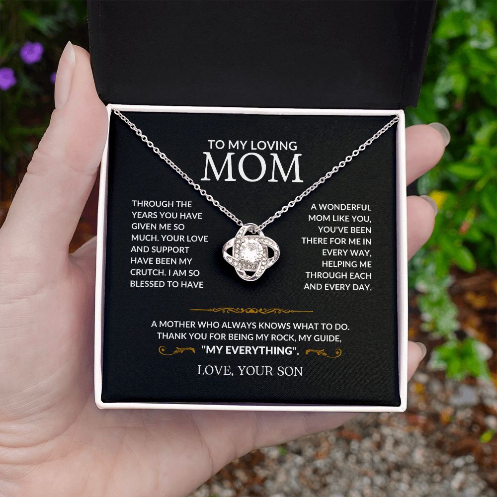 Mom - My Everything - Love Knot Necklace From Son
