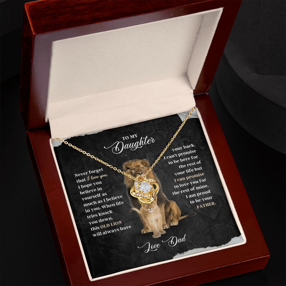 Daughter - Never Forget - Love Knot Necklace From Dad