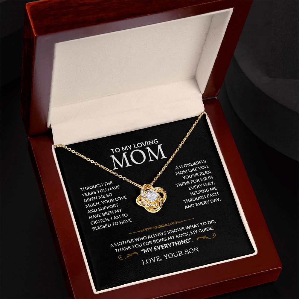 Mom - My Everything - Love Knot Necklace From Son