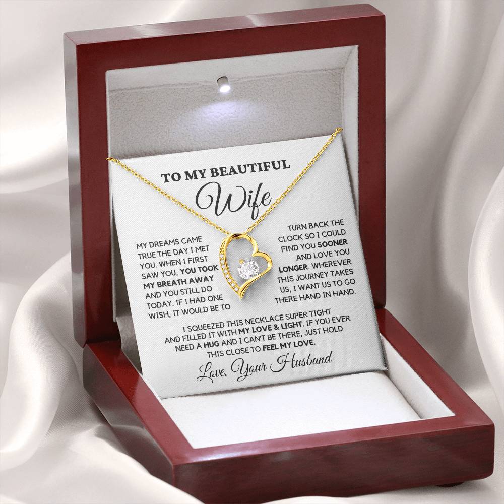 Wife Gift " My Love & Light " - Forever Love Necklace