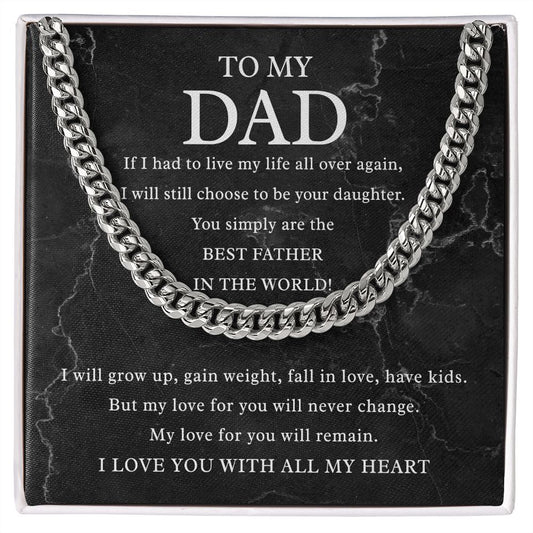 Best Father - Cuban Link Chain