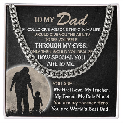 “To My Dad” Cuban Link Chain – A Gift That Says It All