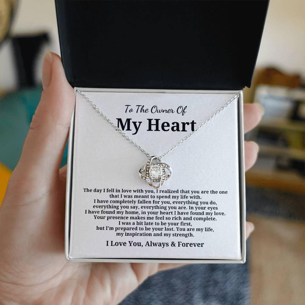 To The Owner Of My Heart - Love Knot Necklace