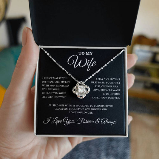 To My Wife - My Forever - Love Knot Necklace