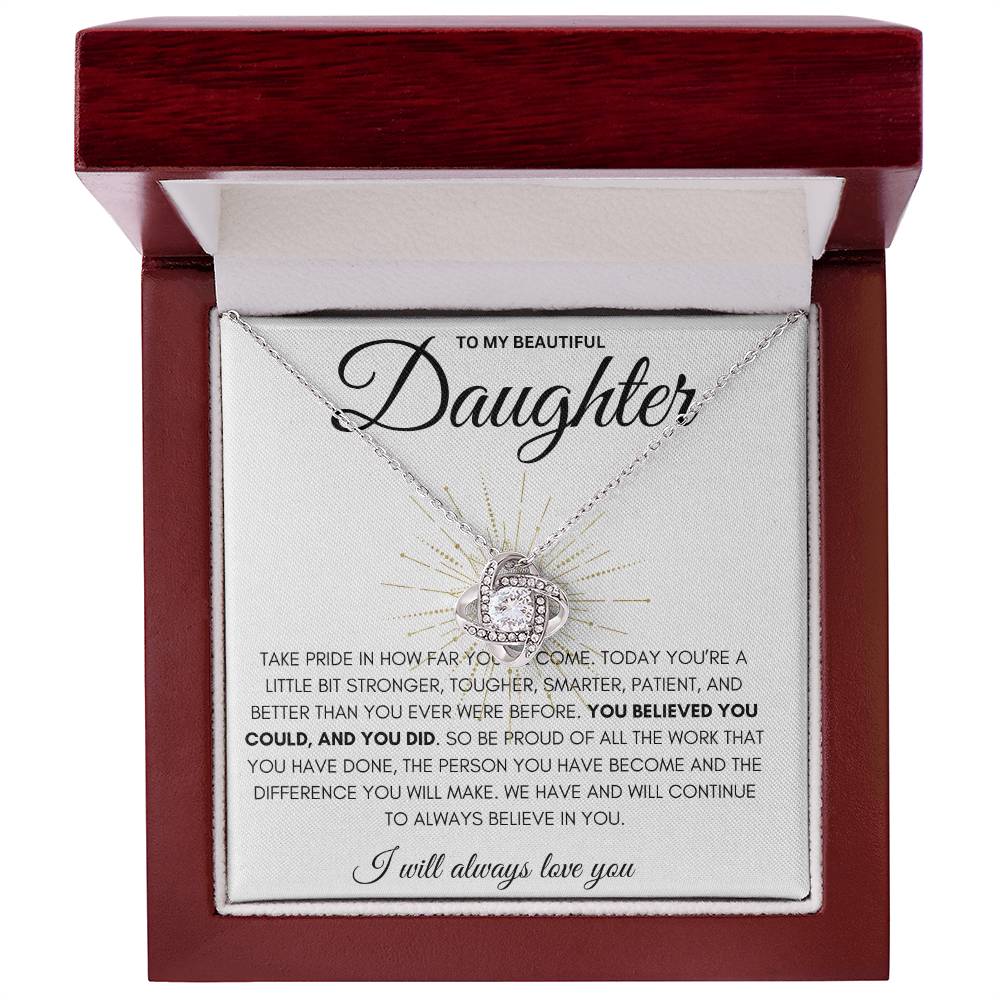 Daughter - Love Knot Necklace