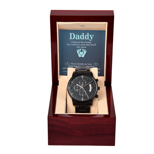 Dad - Black Chronograph Watch