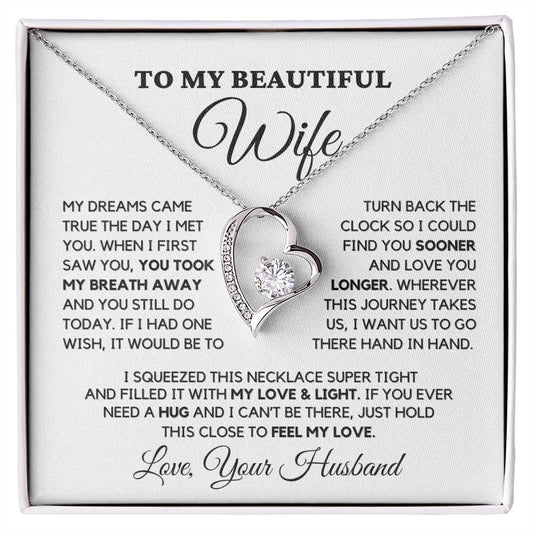 Wife Gift " My Love & Light " - Forever Love Necklace