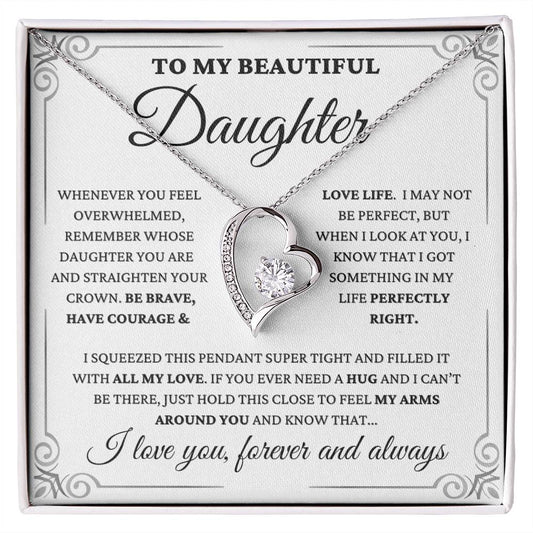 Daughter Gift "Perfectly Right" Forever Love Necklace