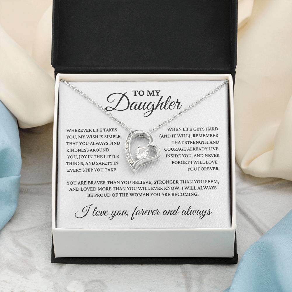 To My Daughter - Heart Necklace
