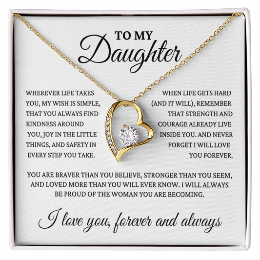 To My Daughter - Heart Necklace