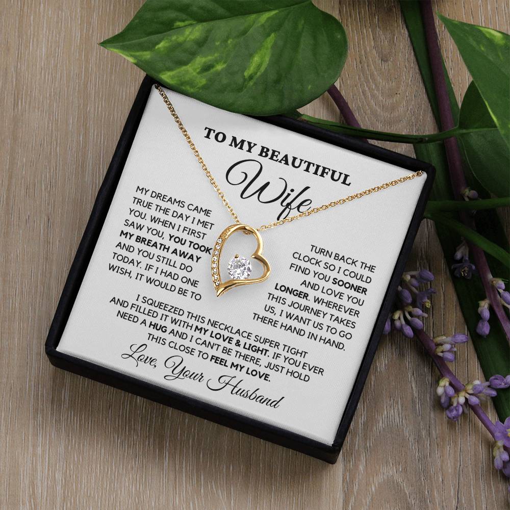 Wife Gift " My Love & Light " - Forever Love Necklace