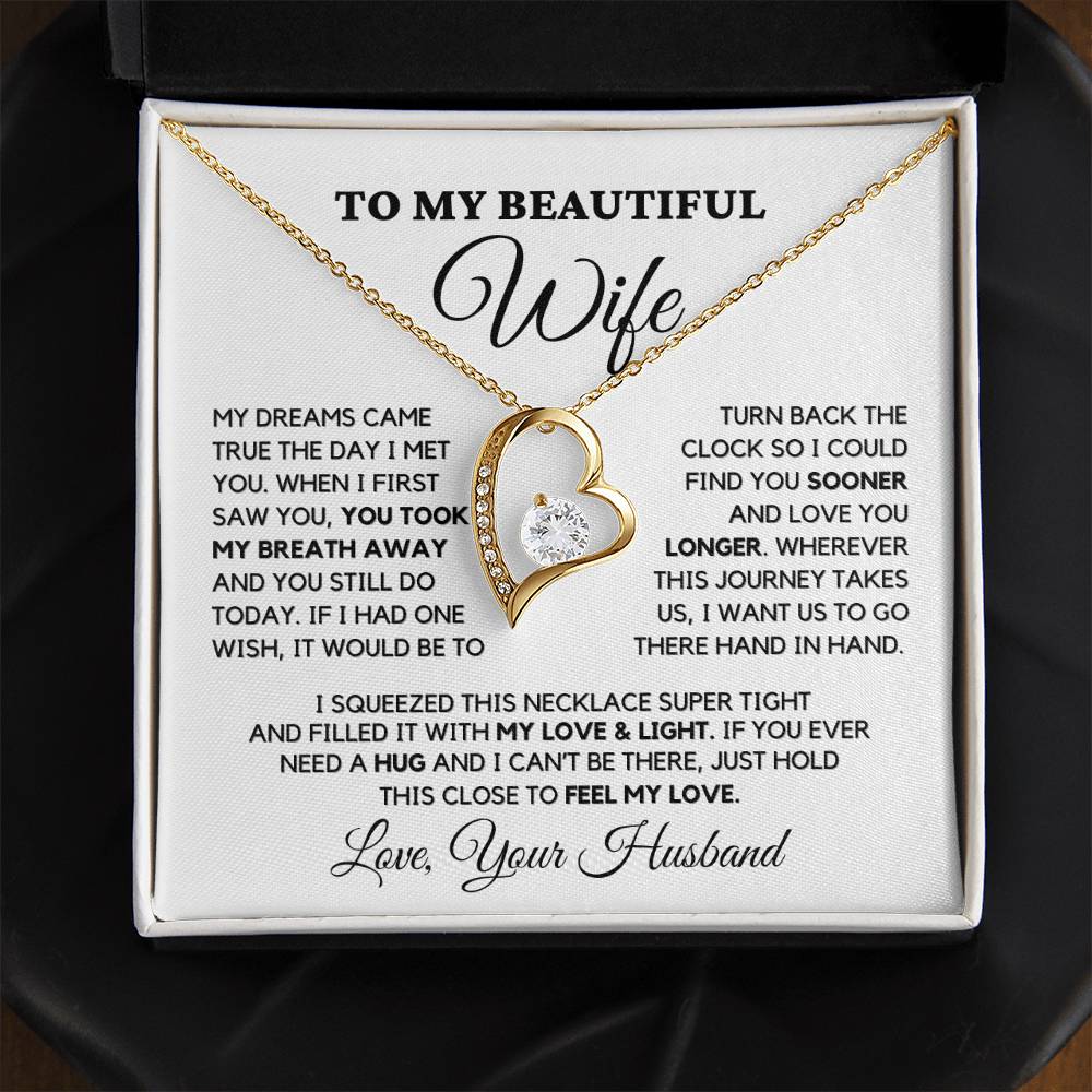 Wife Gift " My Love & Light " - Forever Love Necklace