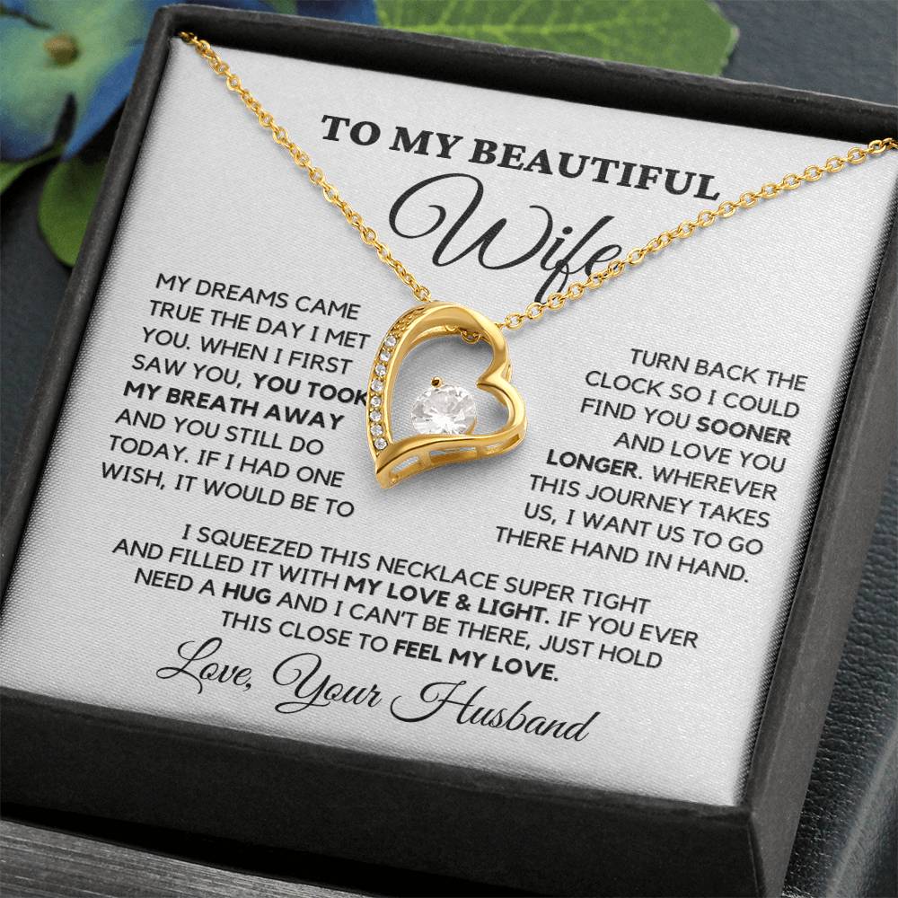 Wife Gift " My Love & Light " - Forever Love Necklace