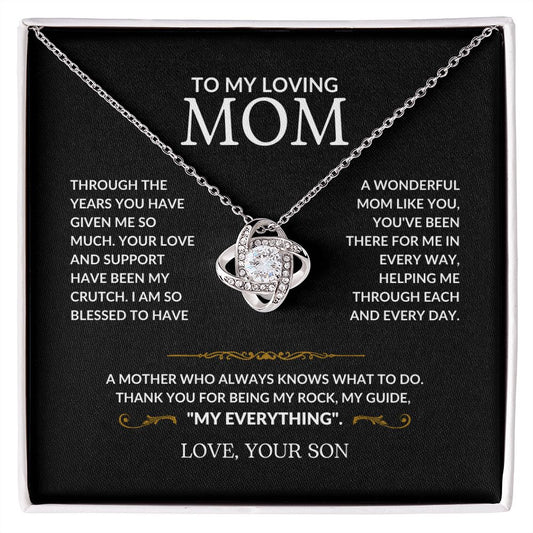 Mom - My Everything - Love Knot Necklace From Son